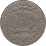 Монета. Доминиканская республика. 1/2 песо 1984 год. ав.