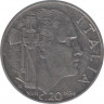  Монета. Италия. 20 чентезимо 1939 ( VII ) год. Гурт - рифление. Магнитный. ав.