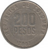 Монета. Колумбия. 200 песо 2007 год. ав.