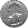 Монета. США. 25 центов 1950 год. ав.