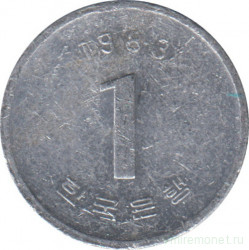 Монета. Южная Корея. 1 вона 1983 год.