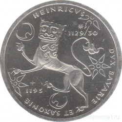 Монета. ФРГ. 10 марок 1995 год. 800 лет со дня смерти Генриха Льва.