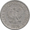 Аверс. Монета. Польша. 1 злотый 1976 год.