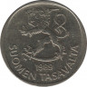 Аверс. Монета. Финляндия. 1 марка 1989 год.