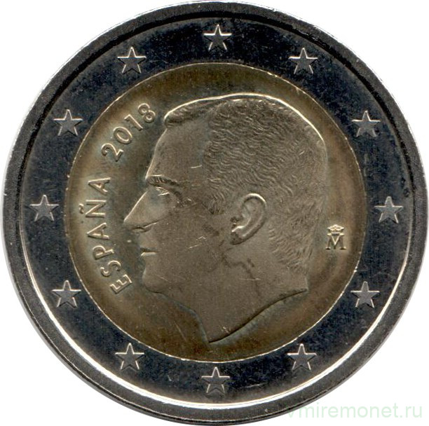 Монеты. Испания. Набор евро 8 монет 2018 год. 1, 2, 5, 10, 20, 50 центов, 1, 2 евро.