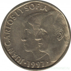 Монета. Испания. 500 песет 1997 год.