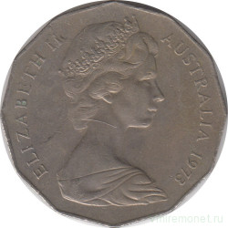 Монета. Австралия. 50 центов 1973 год.