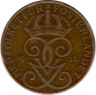 Монета. Швеция. 5 эре 1916 год (6 - длинный хвост). 