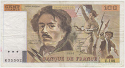 Банкнота. Франция. 100 франков 1986 год. Тип 154b.
