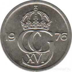 Монета. Швеция. 10 эре 1976 год.