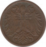 Монета. Австро-Венгерская империя. 2 геллера 1911 год. рев.