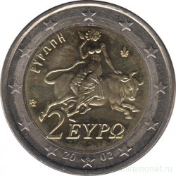 Монета. Греция. 2 евро 2002 год. (S).