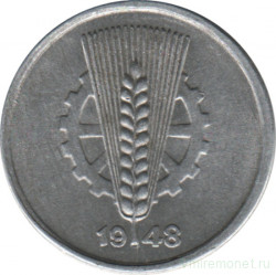 Монета. ГДР. 5 пфеннигов 1948 года (А).