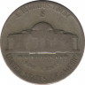 Монета. США. 5 центов 1942 год. Серебро. Монетный двор S. рев.