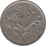 Монета. Бермудские острова. 10 центов 1987 год. ав.