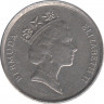 Монета. Бермудские острова. 10 центов 1987 год. рев.