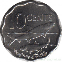 Монета. Багамские острова. 10 центов 2010 год.