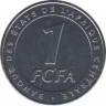 Монета. Центральноафриканский экономический и валютный союз (ВЕАС). 1 франк 2006 год. рев.