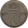  Монета. Норвегия. 10 эре 1956 год. ав.