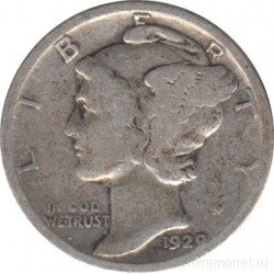 Монета. США. 10 центов 1929 год.