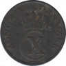 Монета. Дания. 1 эре 1943 год. ав.