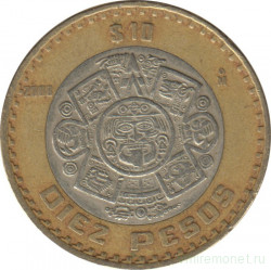 Монета. Мексика. 10 песо 2008 год.