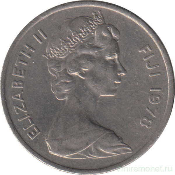 Монета. Фиджи. 10 центов 1978 год.
