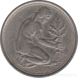 Монета. ФРГ. 50 пфеннигов 1973 год. Монетный двор - Штутгарт (F).