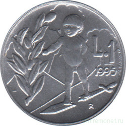 Монета. Сан-Марино. 1 лира 1995 год. Сломаный меч.