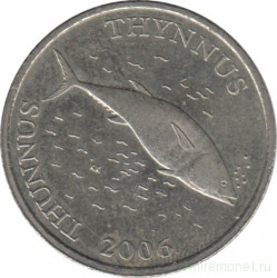 Монета. Хорватия. 2 куны 2006 год.