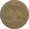 Монета. Французская Полинезия. 100 франков 2008 год. рев.
