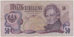 Банкнота. Австрия. 50 шиллингов 1970 год. Тип 143а.