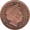 Монета. Гибралтар. 2 пенса 2000 год. рев.