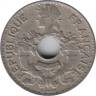 Монета. Французский Индокитай. 5 сантимов 1925 год. рев.