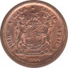 Монета. Южно-Африканская республика. 2 цента 1995 год. ав.