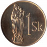 Монета. Словакия. 1 крона 2004 год.