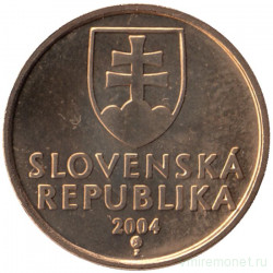Монета. Словакия. 1 крона 2004 год.