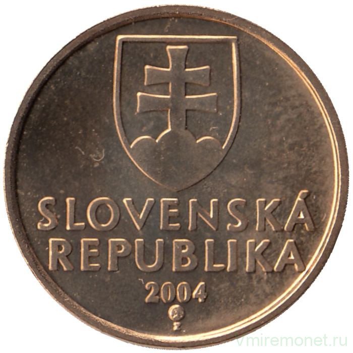 Монета. Словакия. 1 крона 2004 год.
