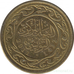 Монета. Тунис. 20 миллимов 2011 год.
