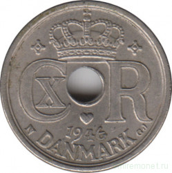 Монета. Дания. 10 эре 1946 год.