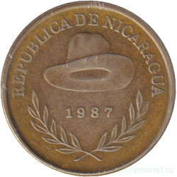 Монета. Никарагуа. 50 сентаво 1987 год.