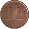 Монета. Италия. 1 цент 2012 год. ав.