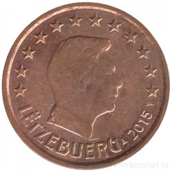 Монета. Люксембург. 2 цента 2015 год.   