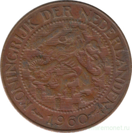 Монета. Суринам. 1 цент 1960 год.