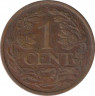 Монета. Суринам. 1 цент 1960 год. рев.