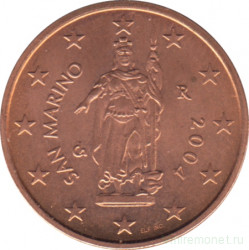 Монета. Сан-Марино. 2 цента 2004 год.