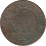 Монета. Франция. 2 сантима 1862 год. А. рев.