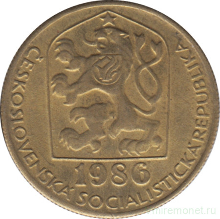 Монета. Чехословакия. 20 геллеров 1986 год.