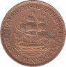 Монета. Южно-Африканская республика (ЮАР). 1 пенни 1929 год. ав.